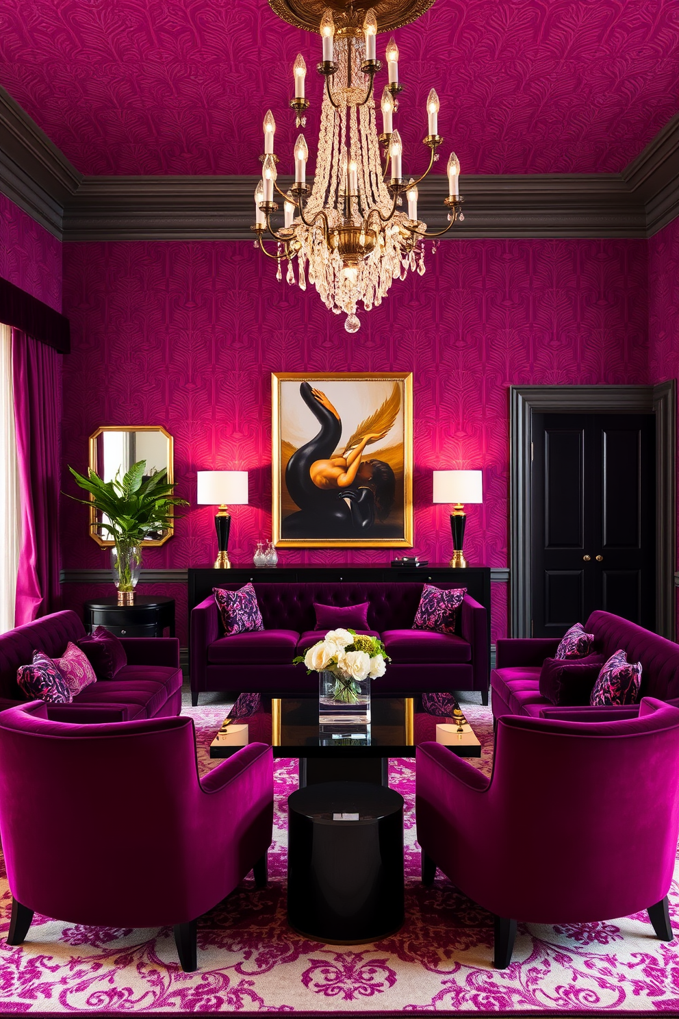 Magenta Wallpaper Decorating Ideas 19