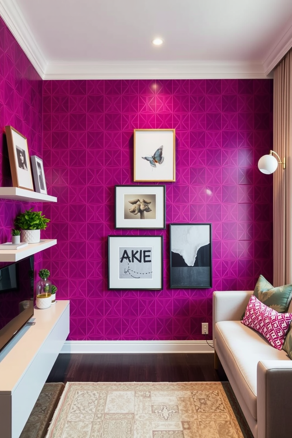 Magenta Wallpaper Decorating Ideas 2