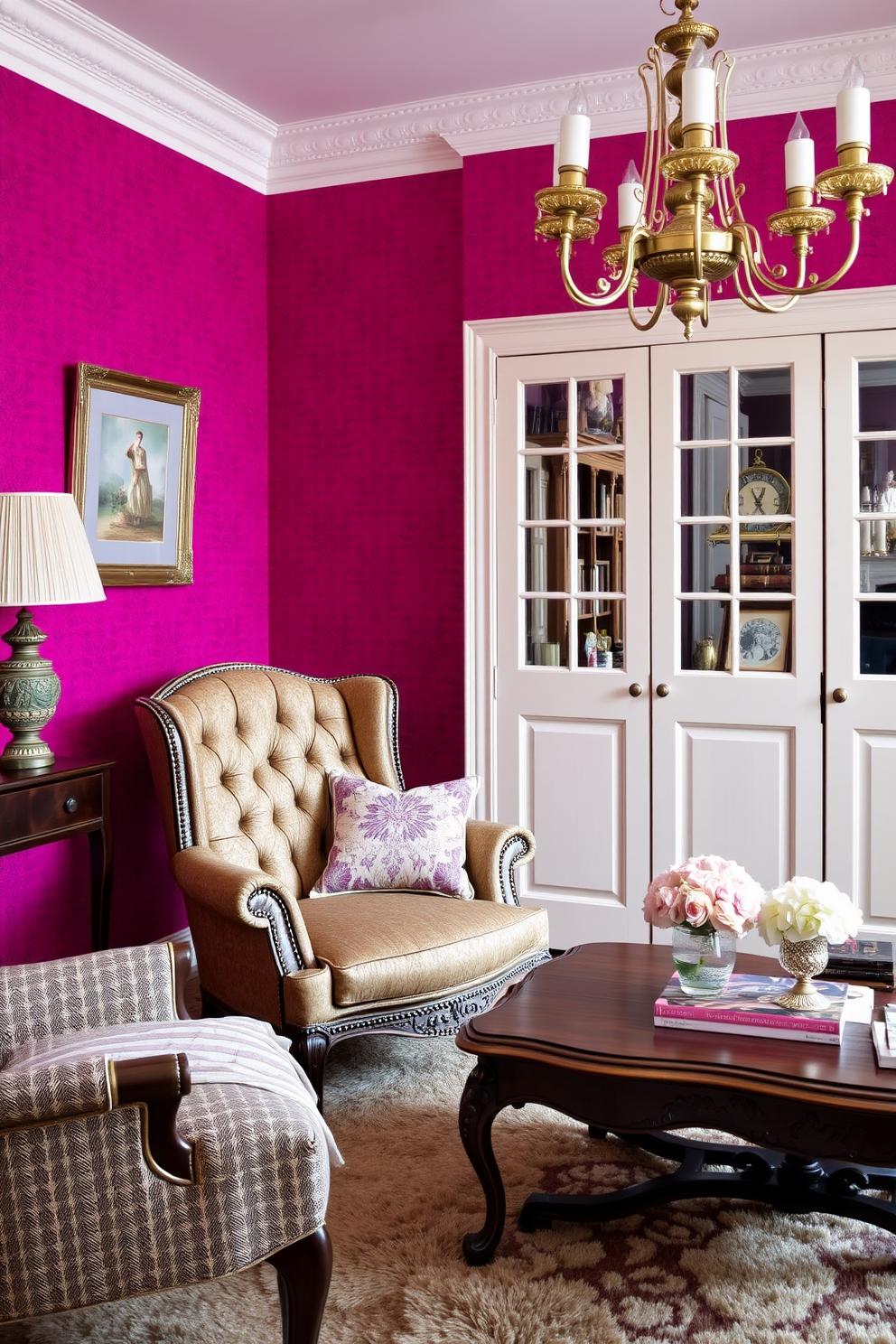 Magenta Wallpaper Decorating Ideas 24