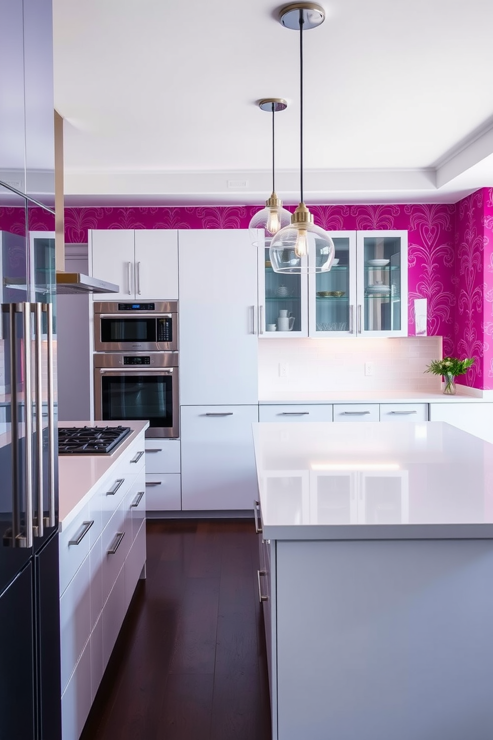 Magenta Wallpaper Decorating Ideas 25