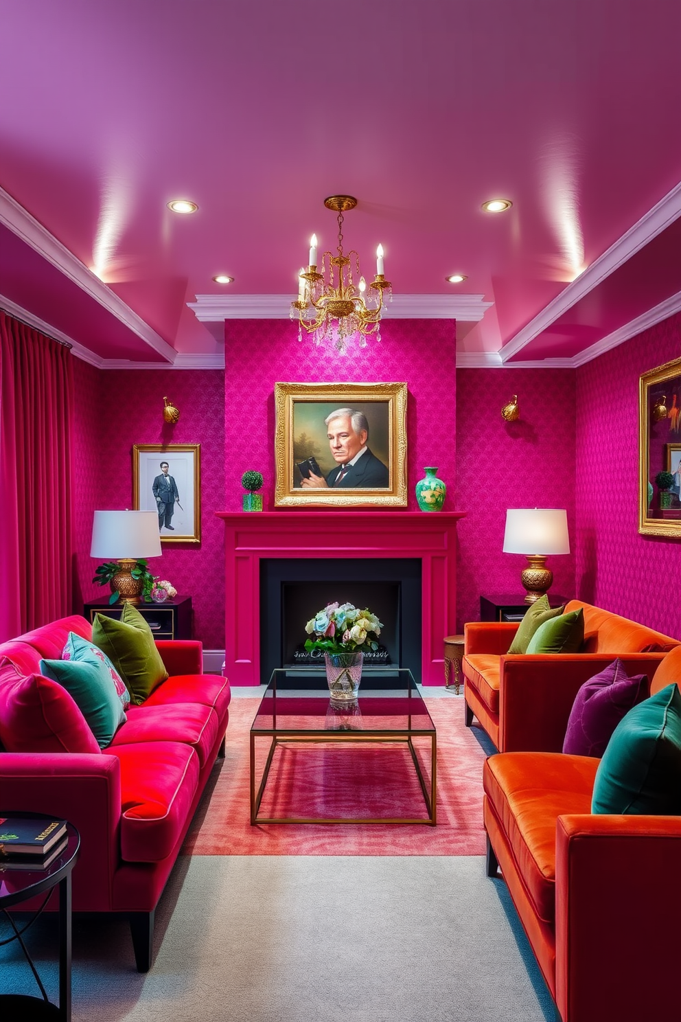 Magenta Wallpaper Decorating Ideas 26