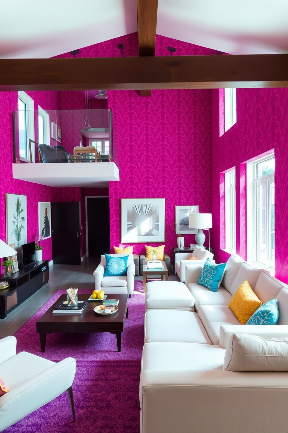 Magenta Wallpaper Decorating Ideas 27