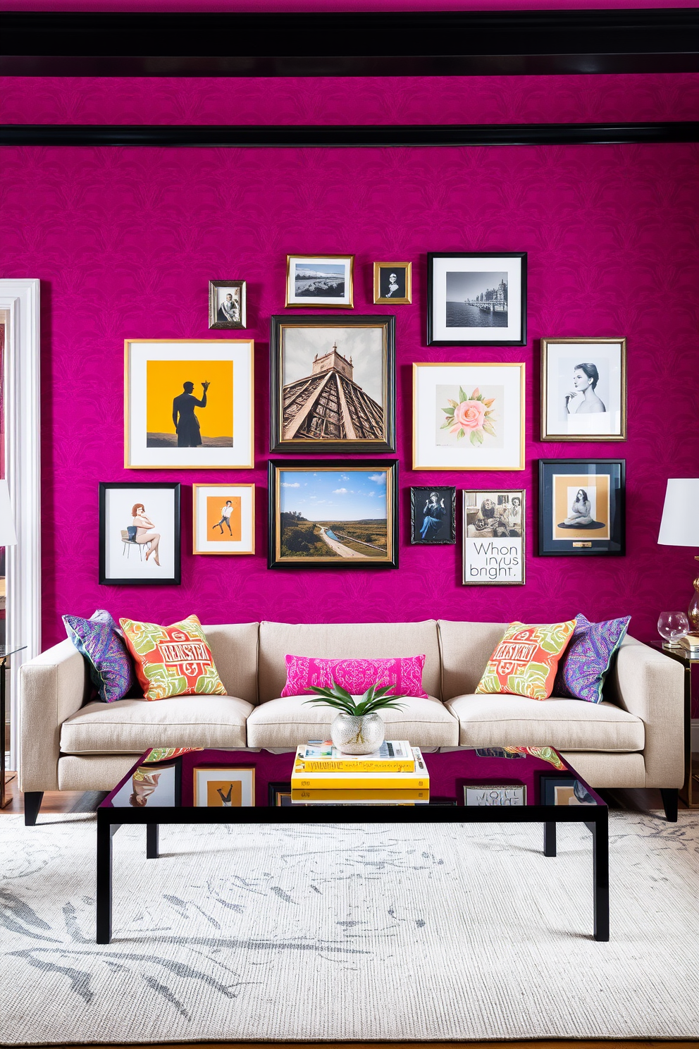 Magenta Wallpaper Decorating Ideas 29