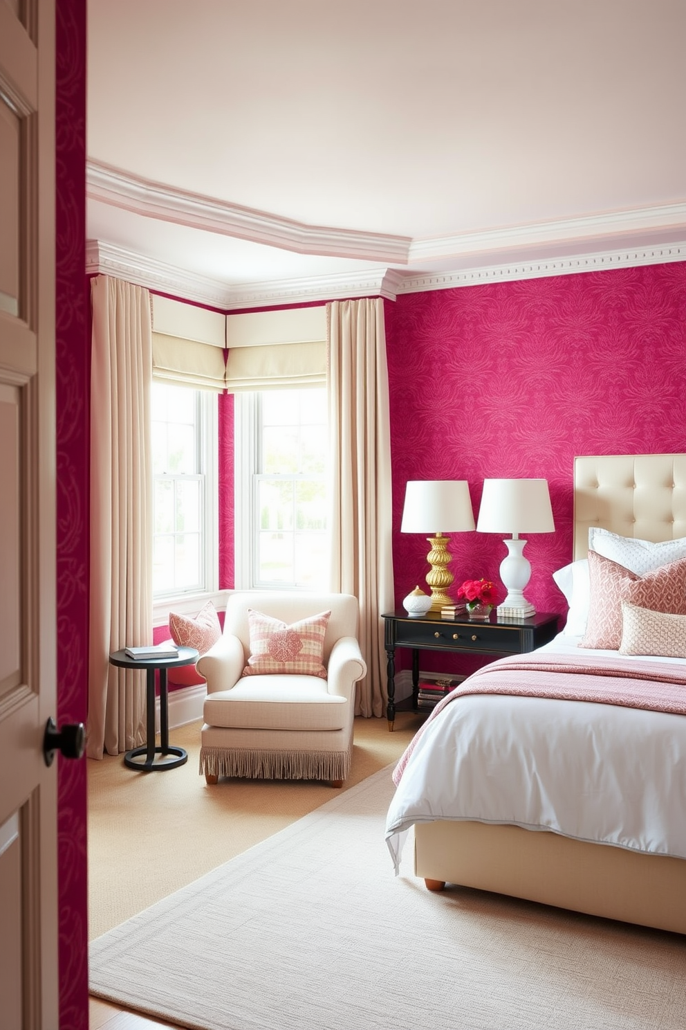 Magenta Wallpaper Decorating Ideas 30