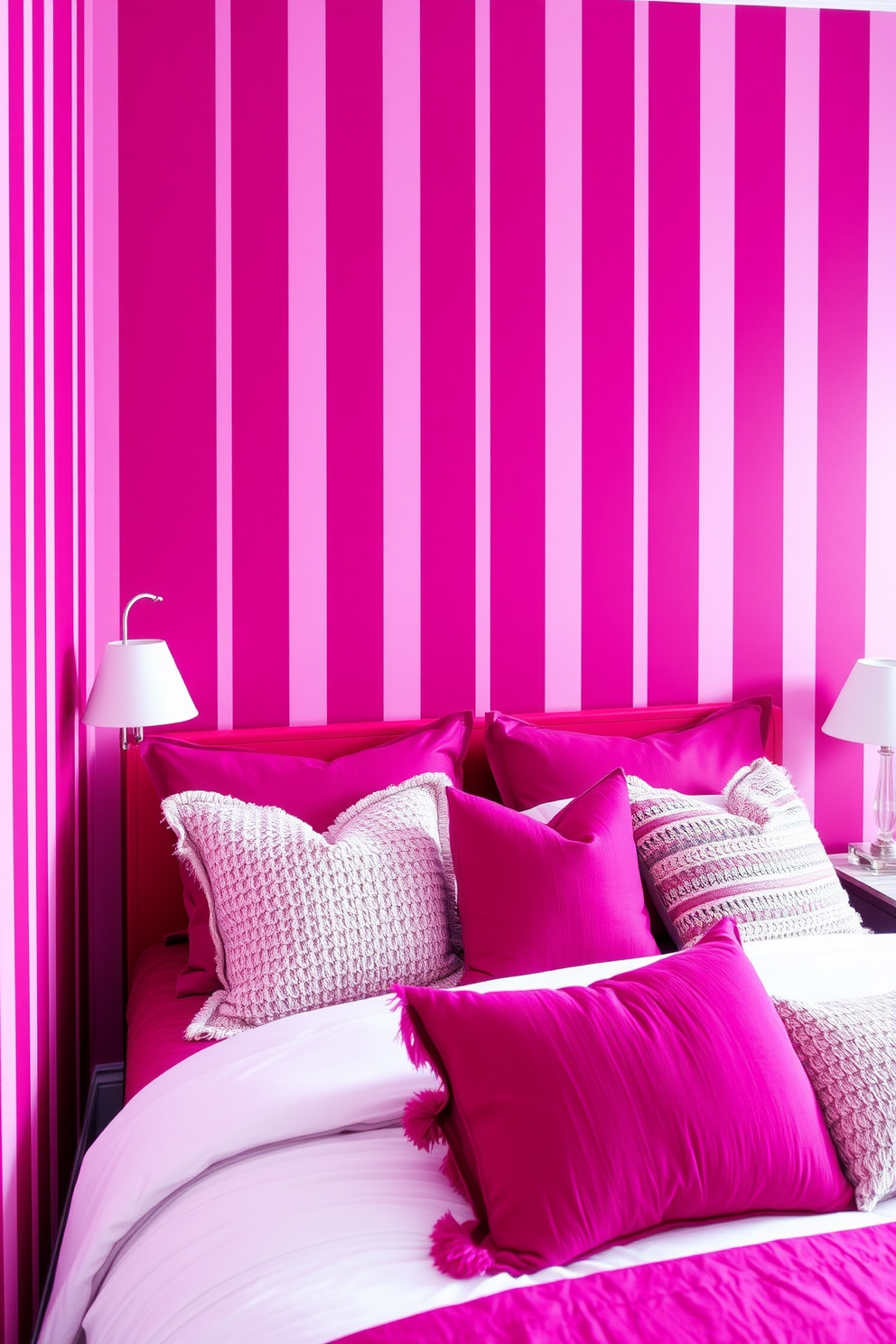 Magenta Wallpaper Decorating Ideas 4