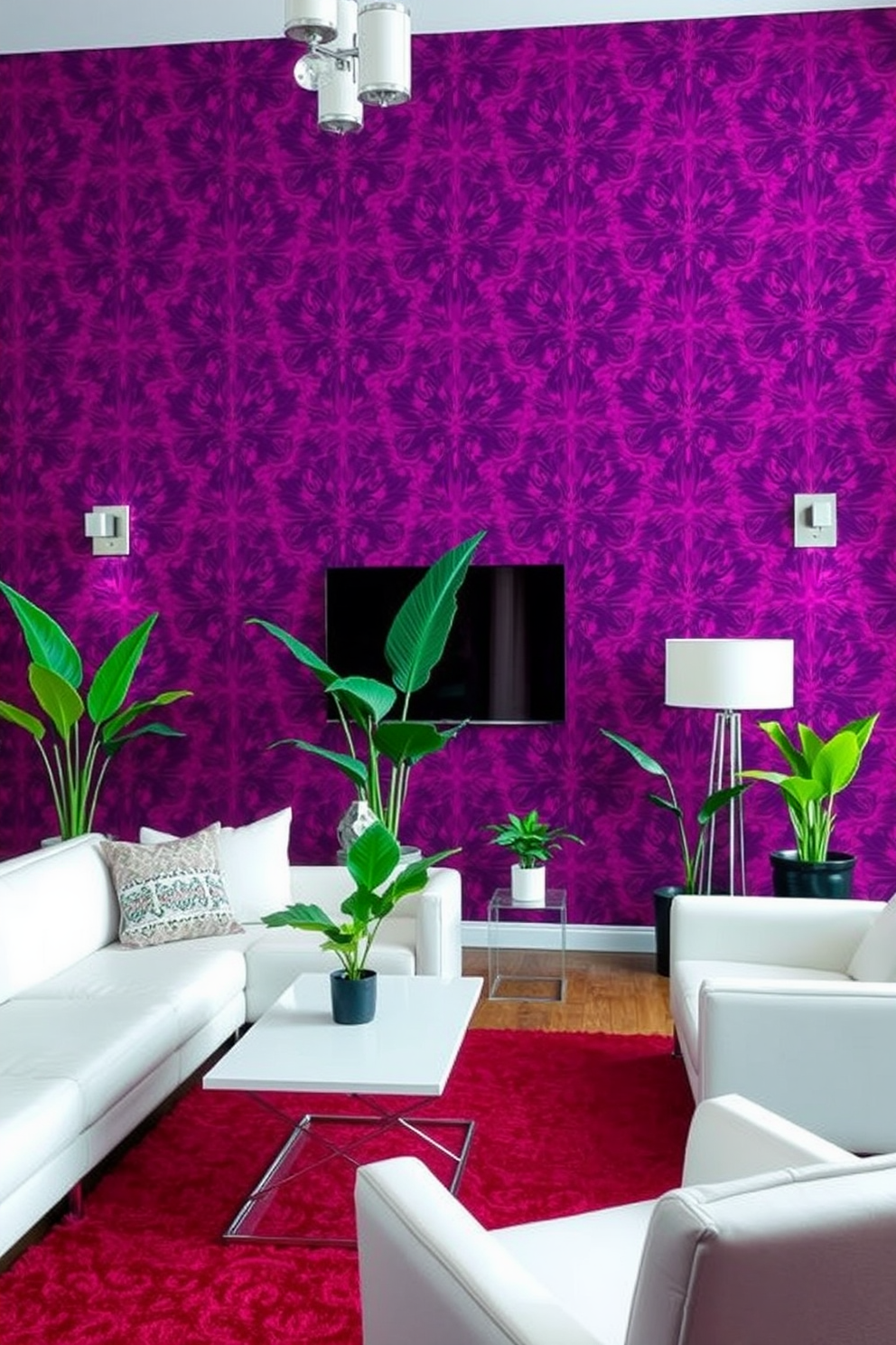 Magenta Wallpaper Decorating Ideas 5