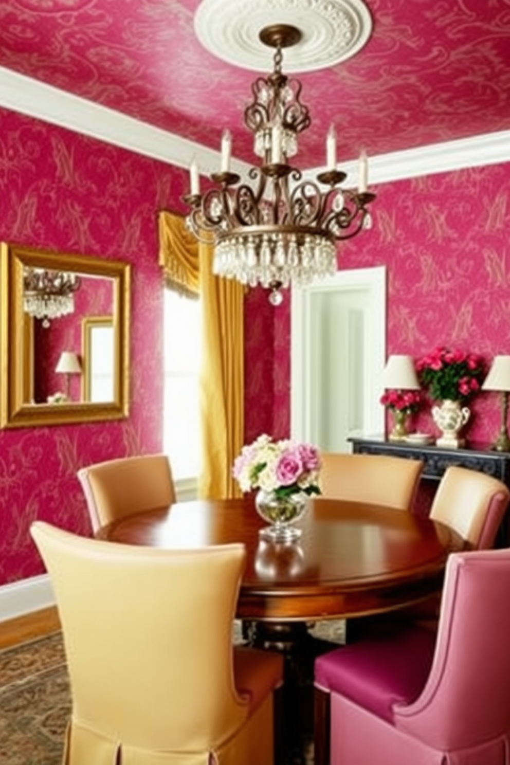 Magenta Wallpaper Decorating Ideas 7