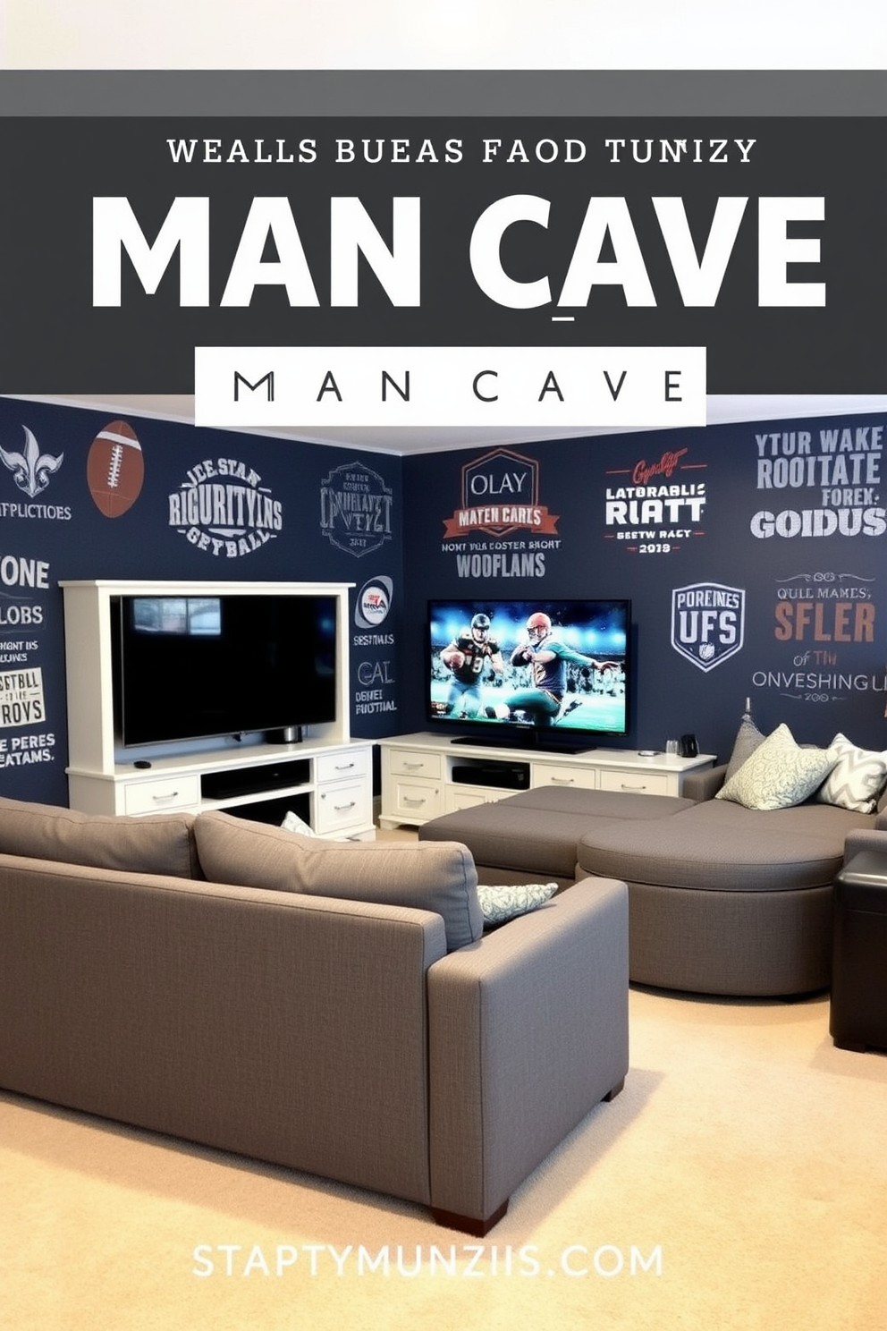 Man Cave Wall Painting Ideas 27