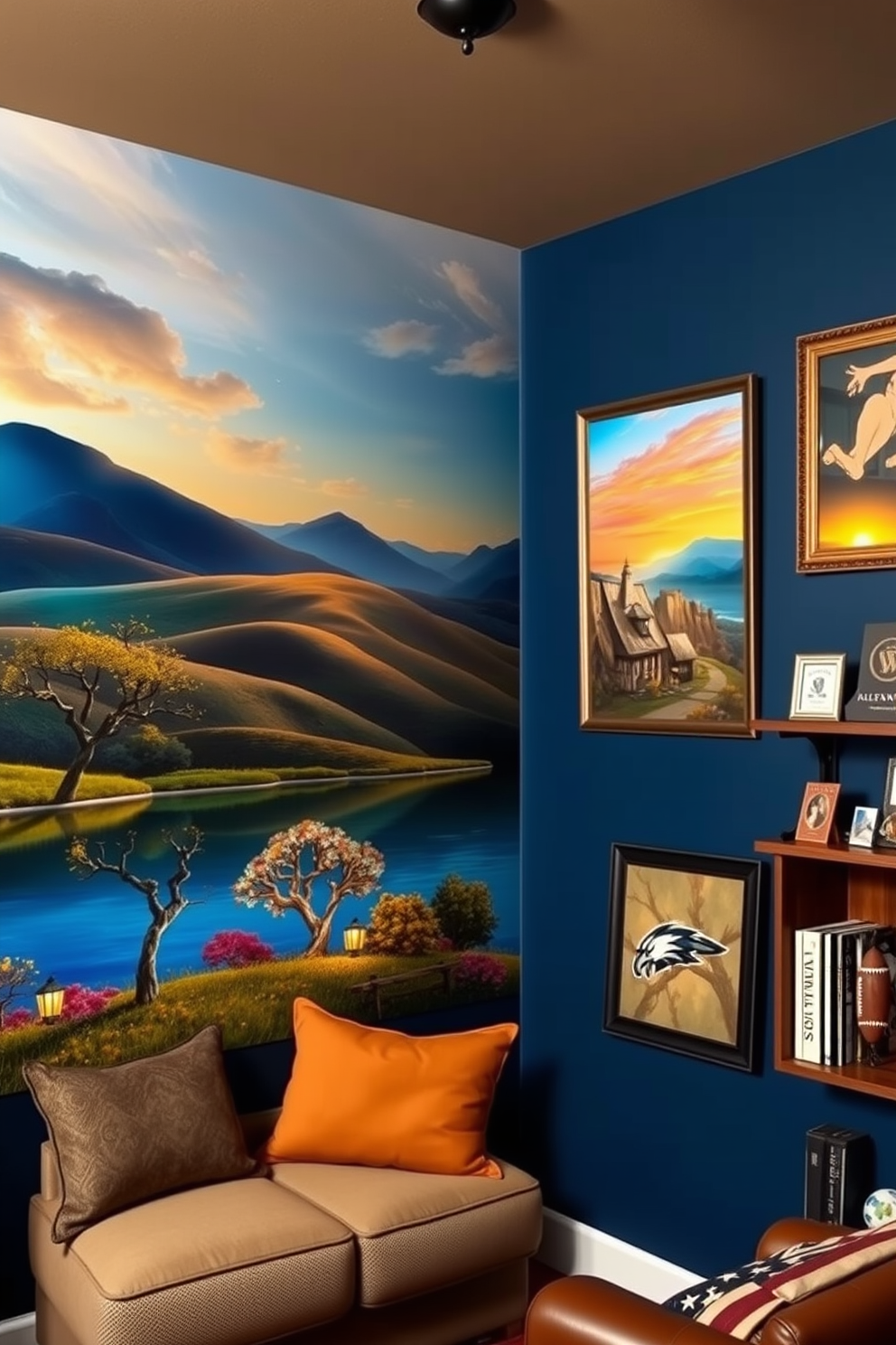 Man Cave Wall Painting Ideas 28