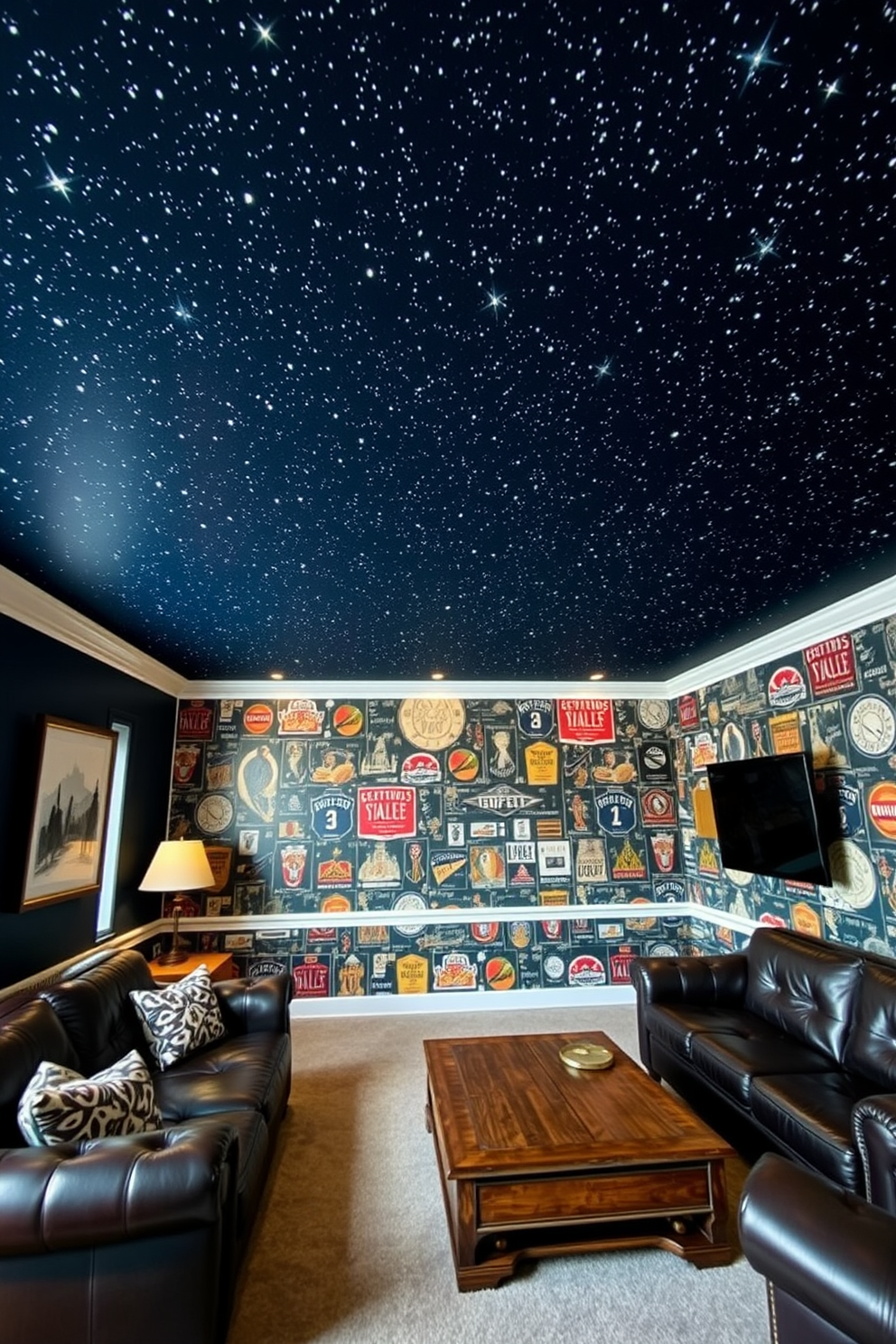 Man Cave Wallpaper Decorating Ideas 18