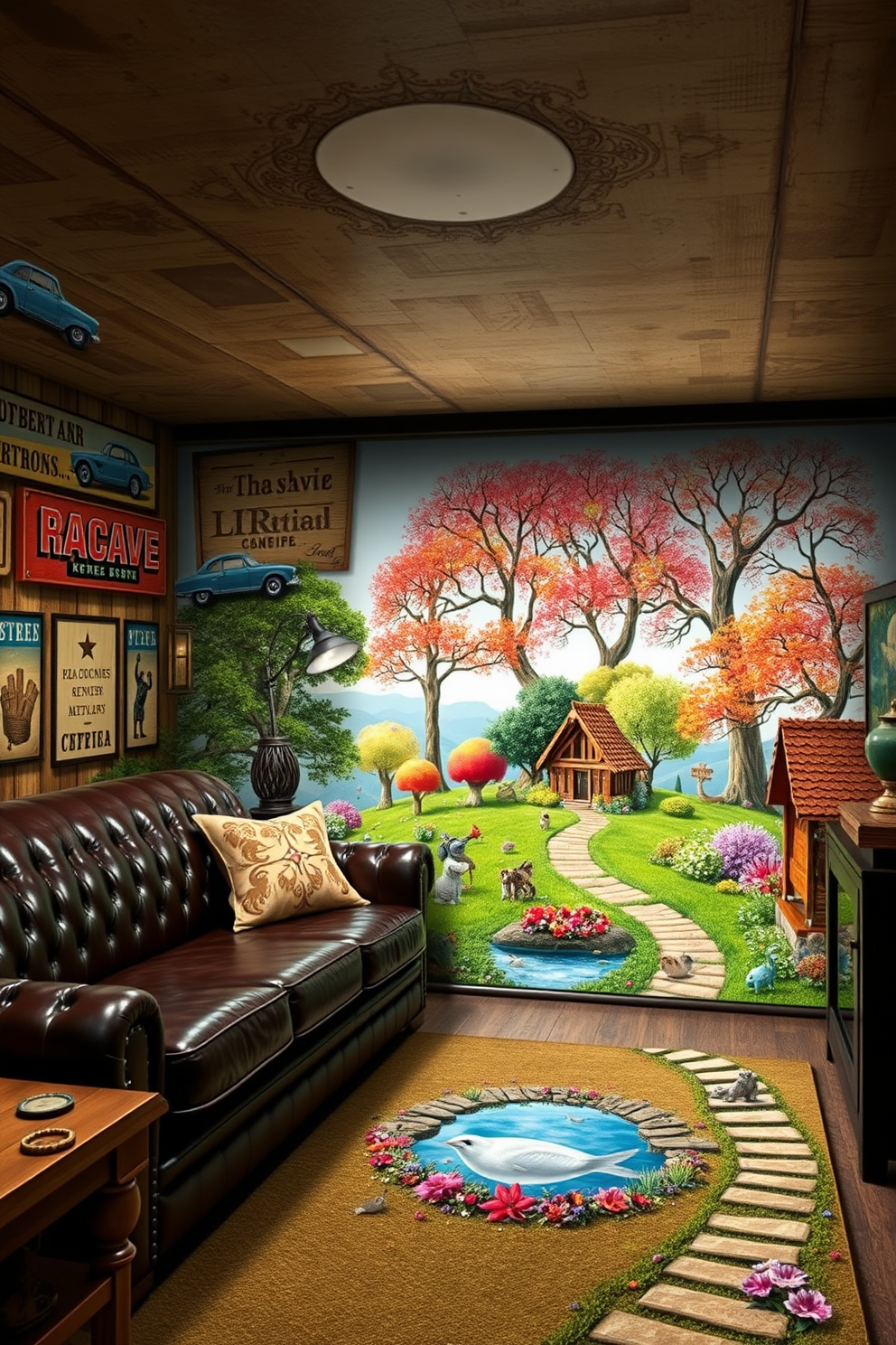 Man Cave Wallpaper Decorating Ideas 23