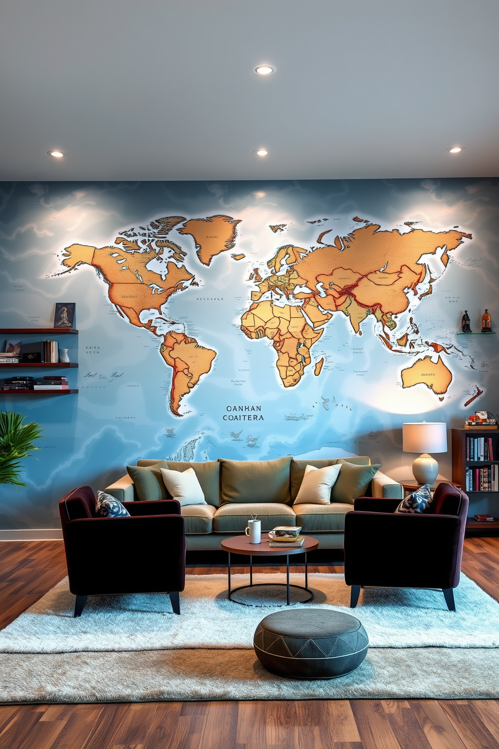 Map Wallpaper Decorating Ideas 1