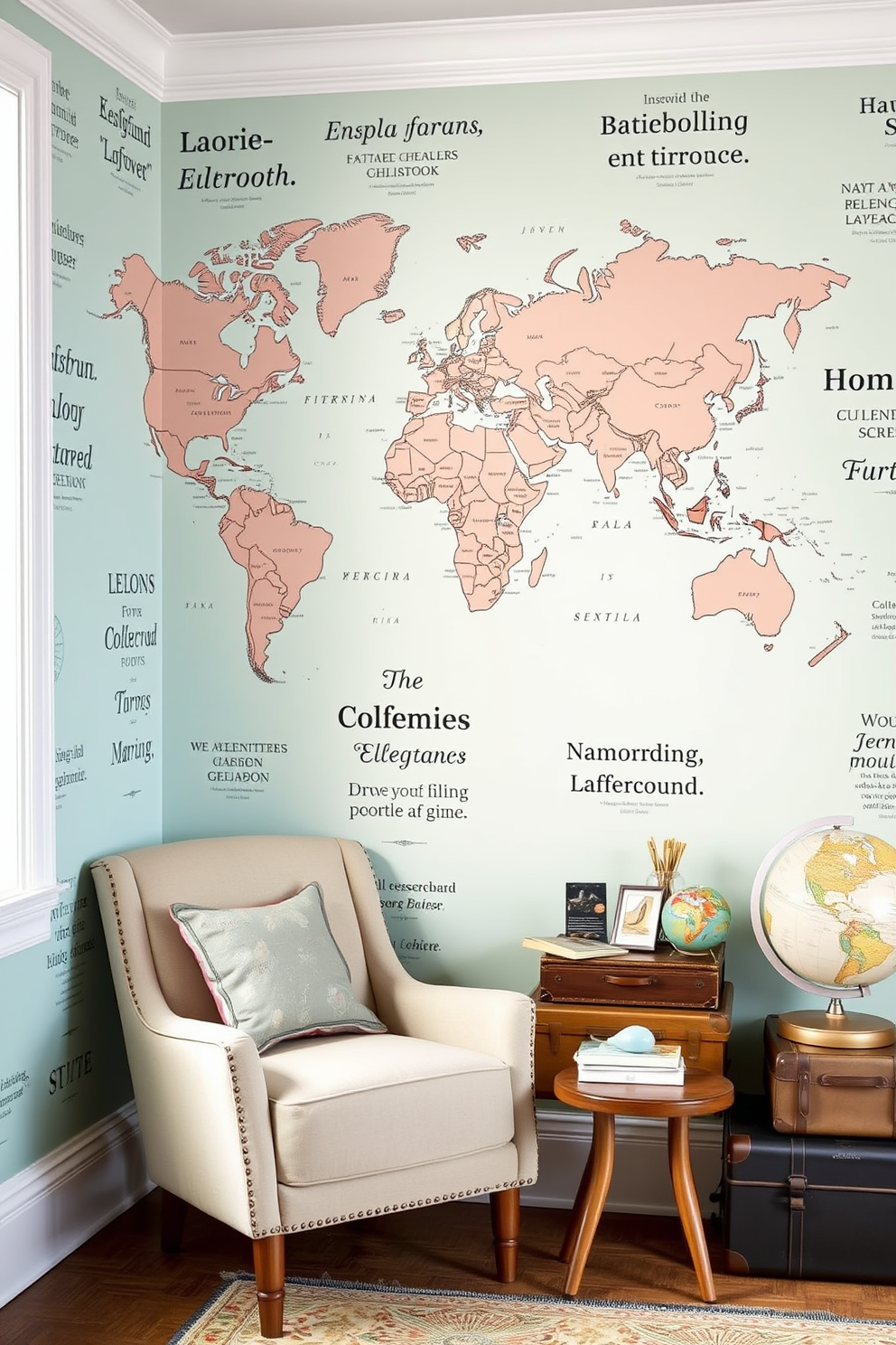 Map Wallpaper Decorating Ideas 14