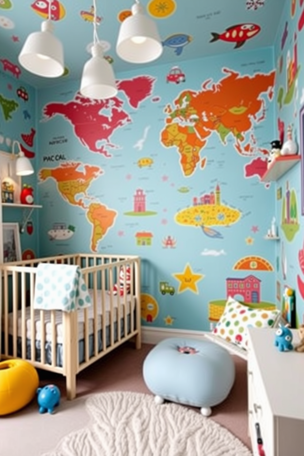 Map Wallpaper Decorating Ideas 18