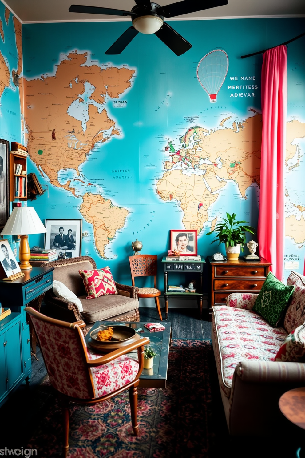 Map Wallpaper Decorating Ideas 26