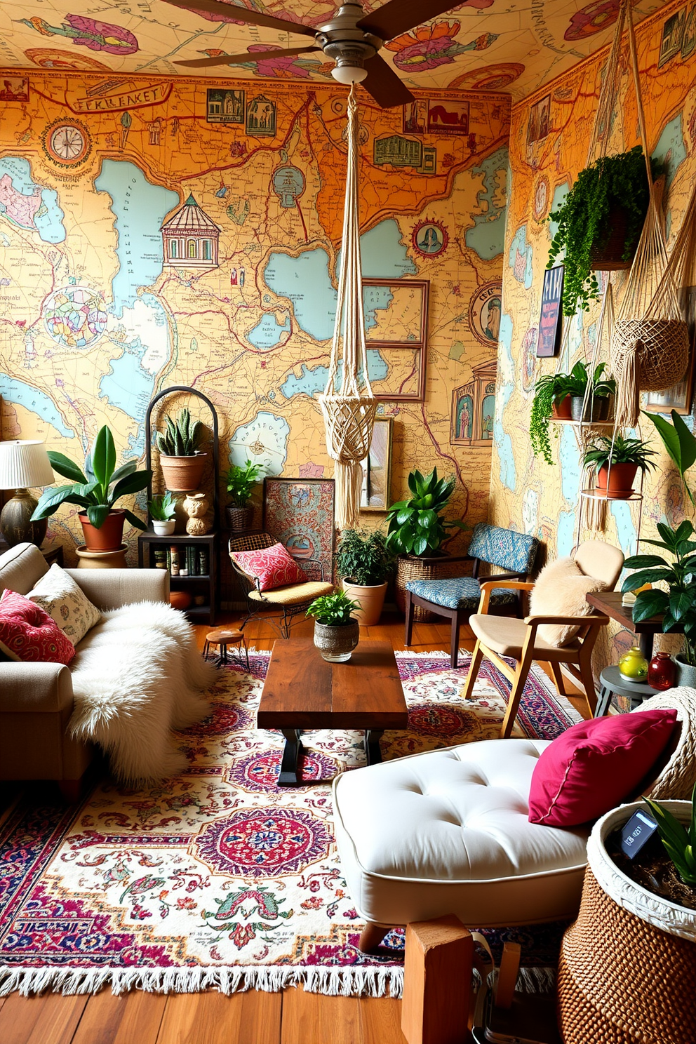 Map Wallpaper Decorating Ideas 29