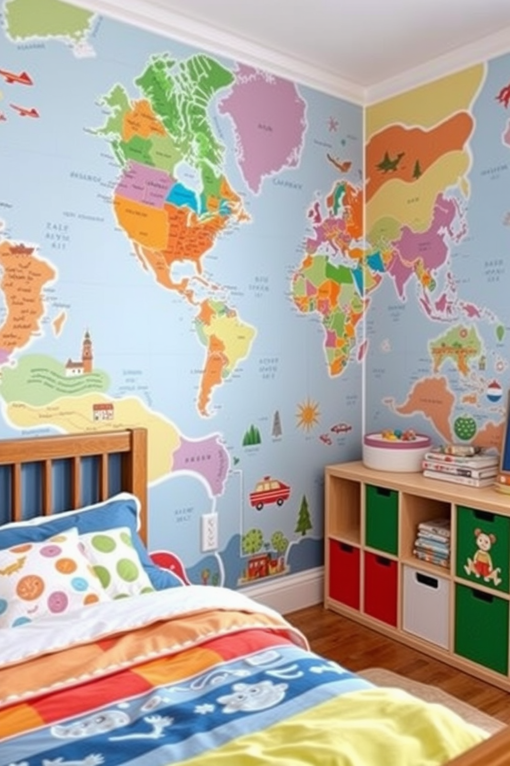 Map Wallpaper Decorating Ideas 5