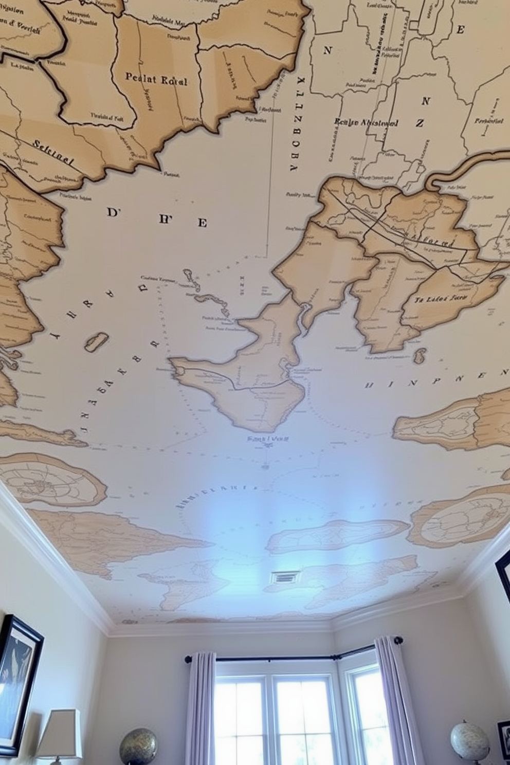 Map Wallpaper Decorating Ideas 7