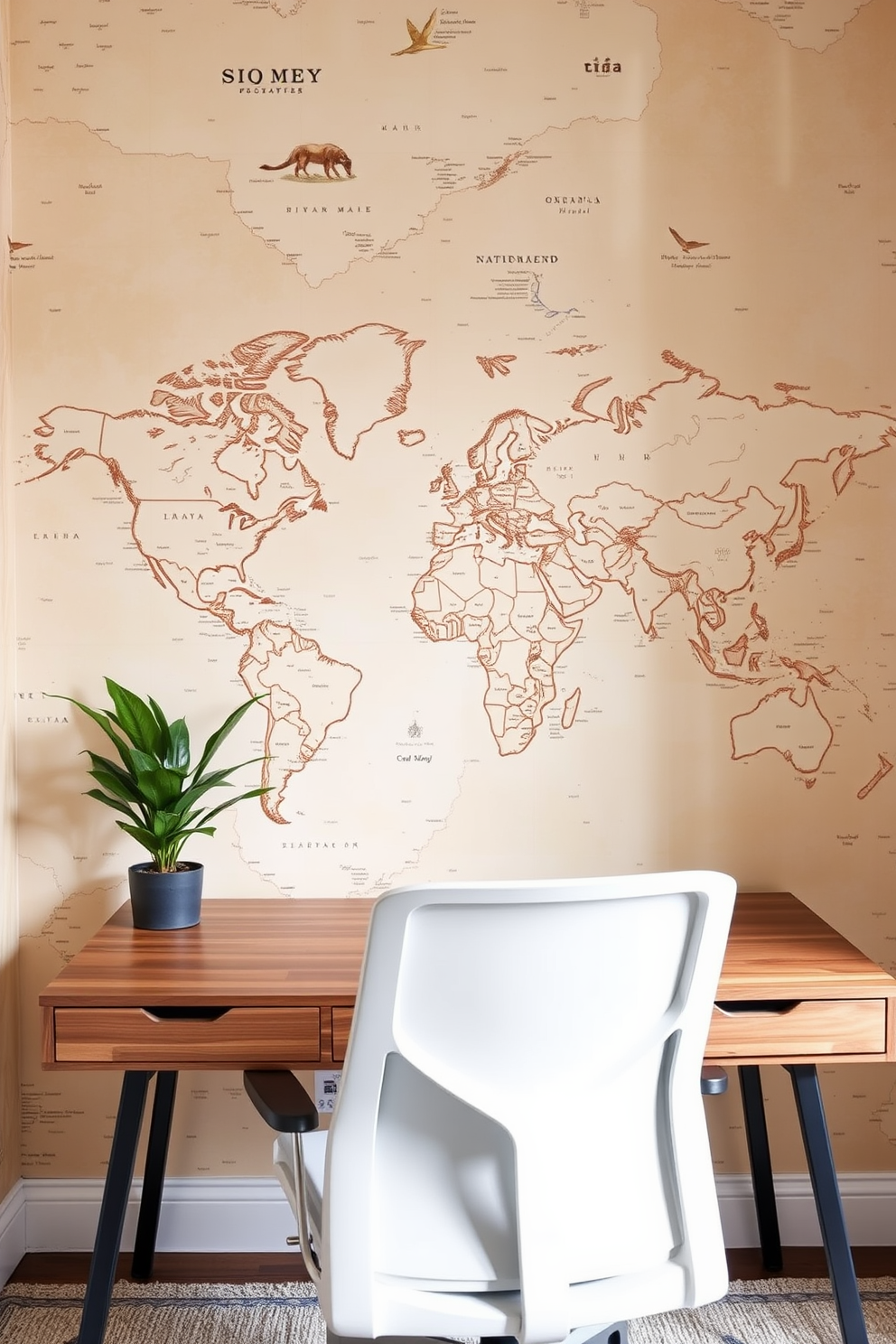 Map Wallpaper Decorating Ideas 9