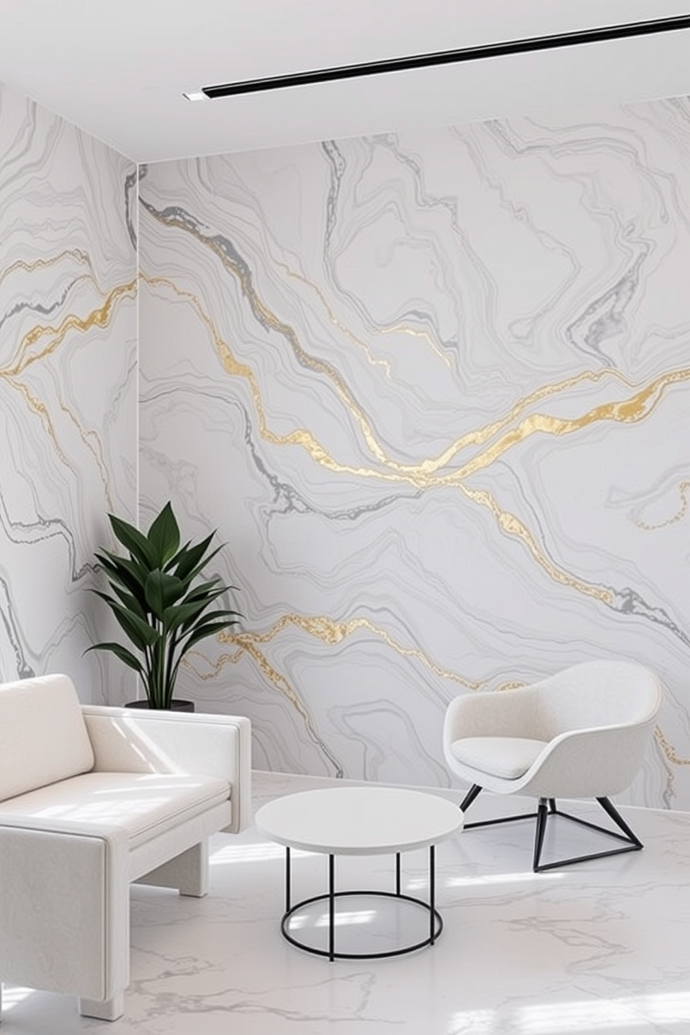 Marble Wallpaper Decorating Ideas 21