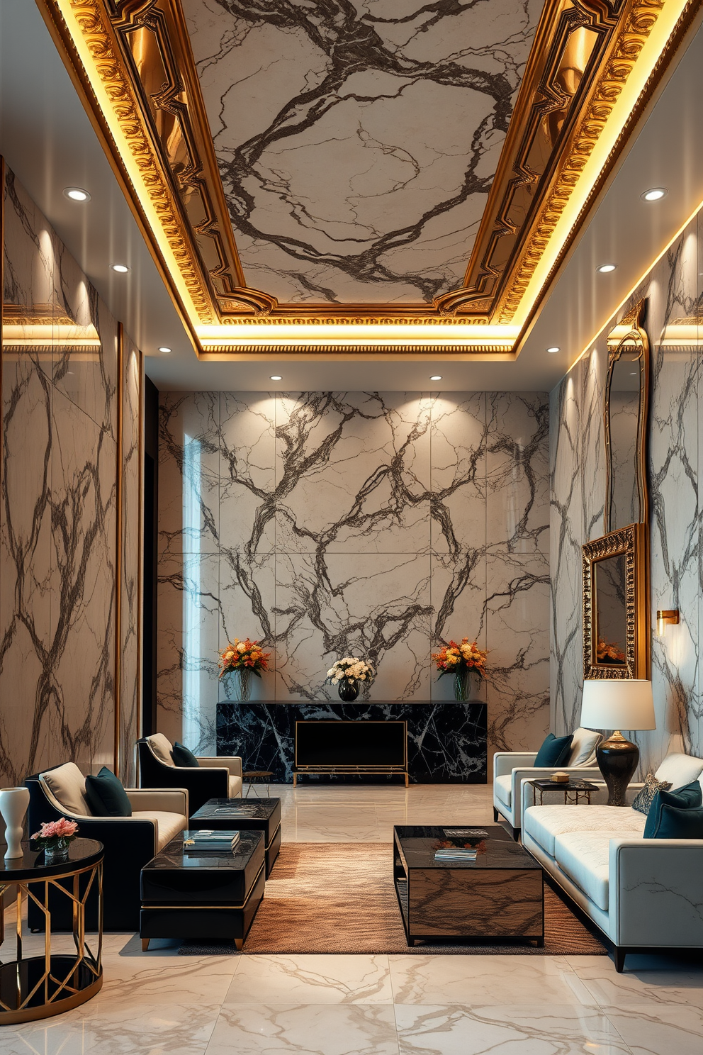 Marble Wallpaper Decorating Ideas 30