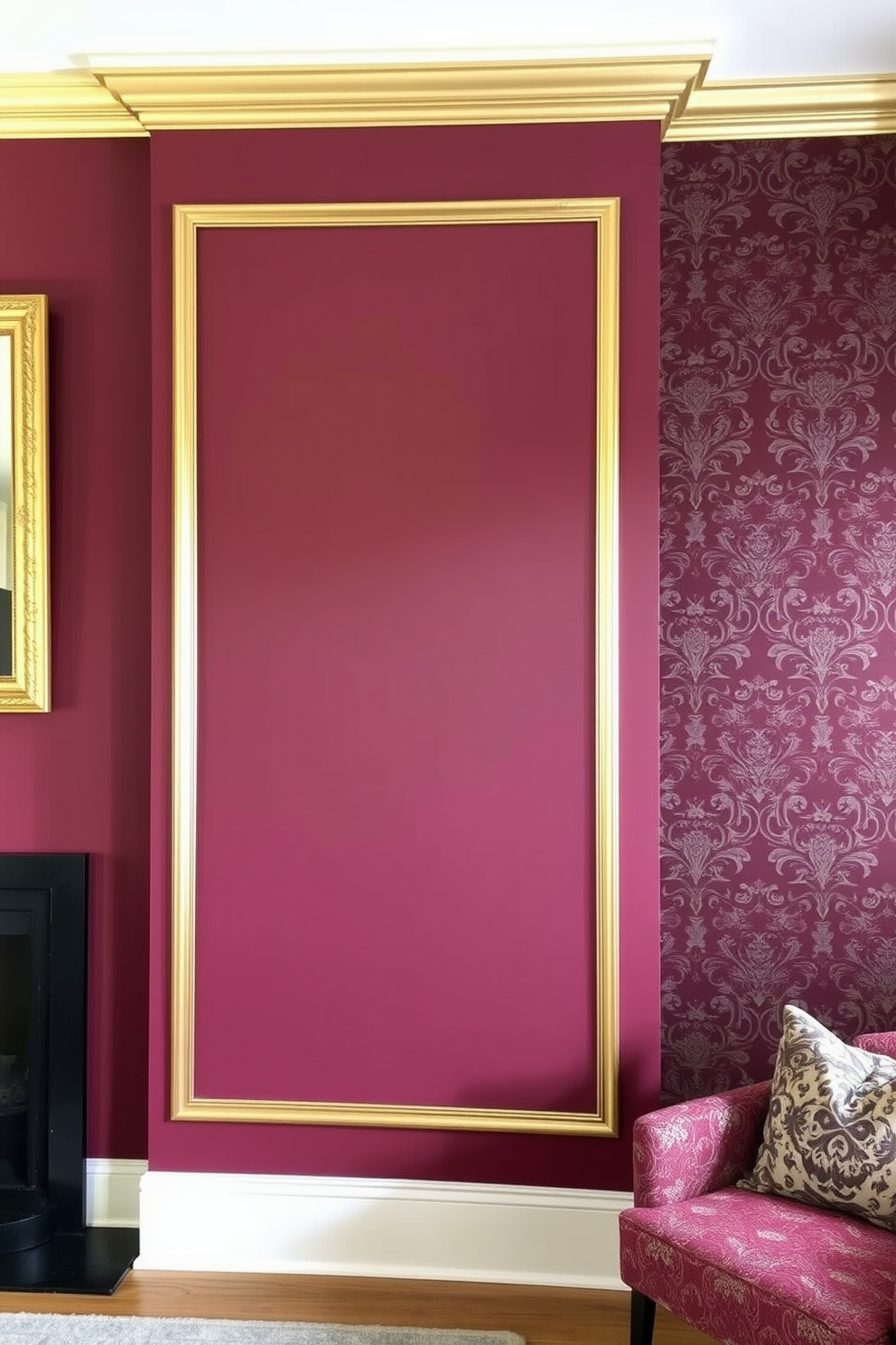 Maroon Wallpaper Decorating Ideas 1