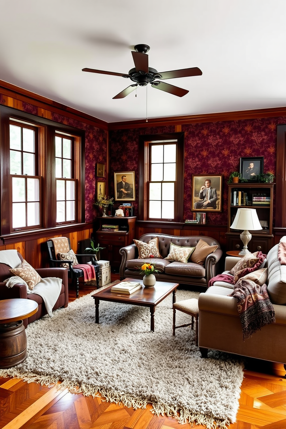 Maroon Wallpaper Decorating Ideas 13