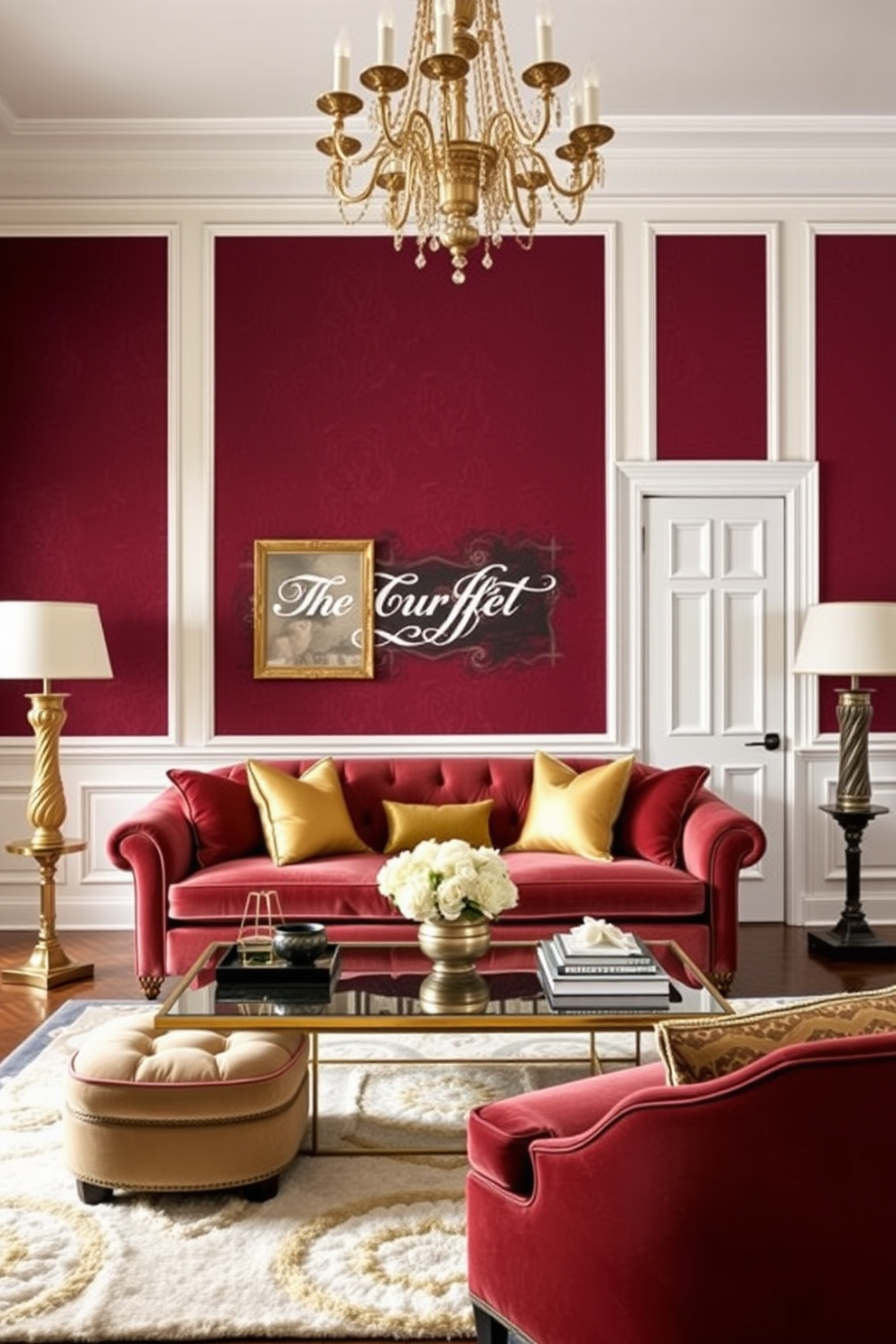 Maroon Wallpaper Decorating Ideas 18