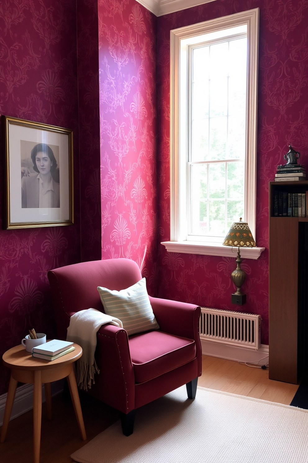 Maroon Wallpaper Decorating Ideas 19