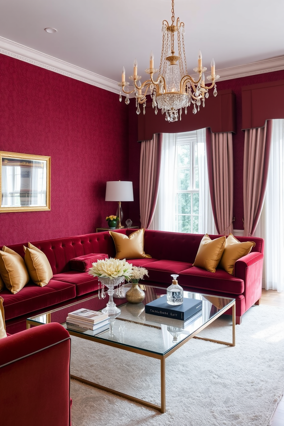 Maroon Wallpaper Decorating Ideas 23