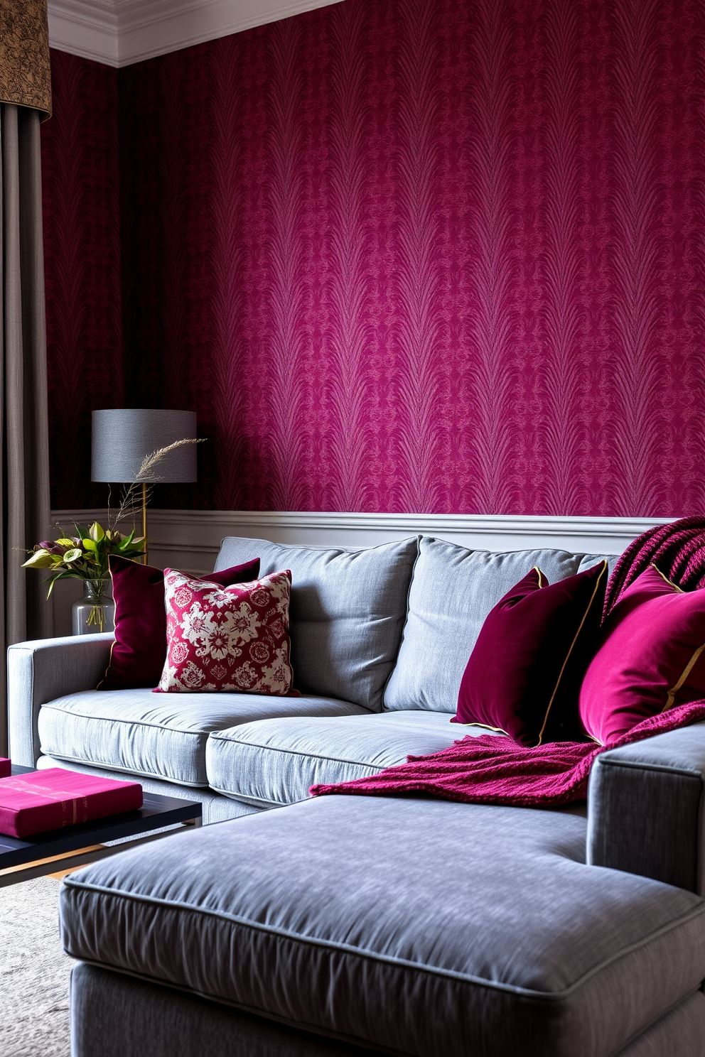 Maroon Wallpaper Decorating Ideas 24