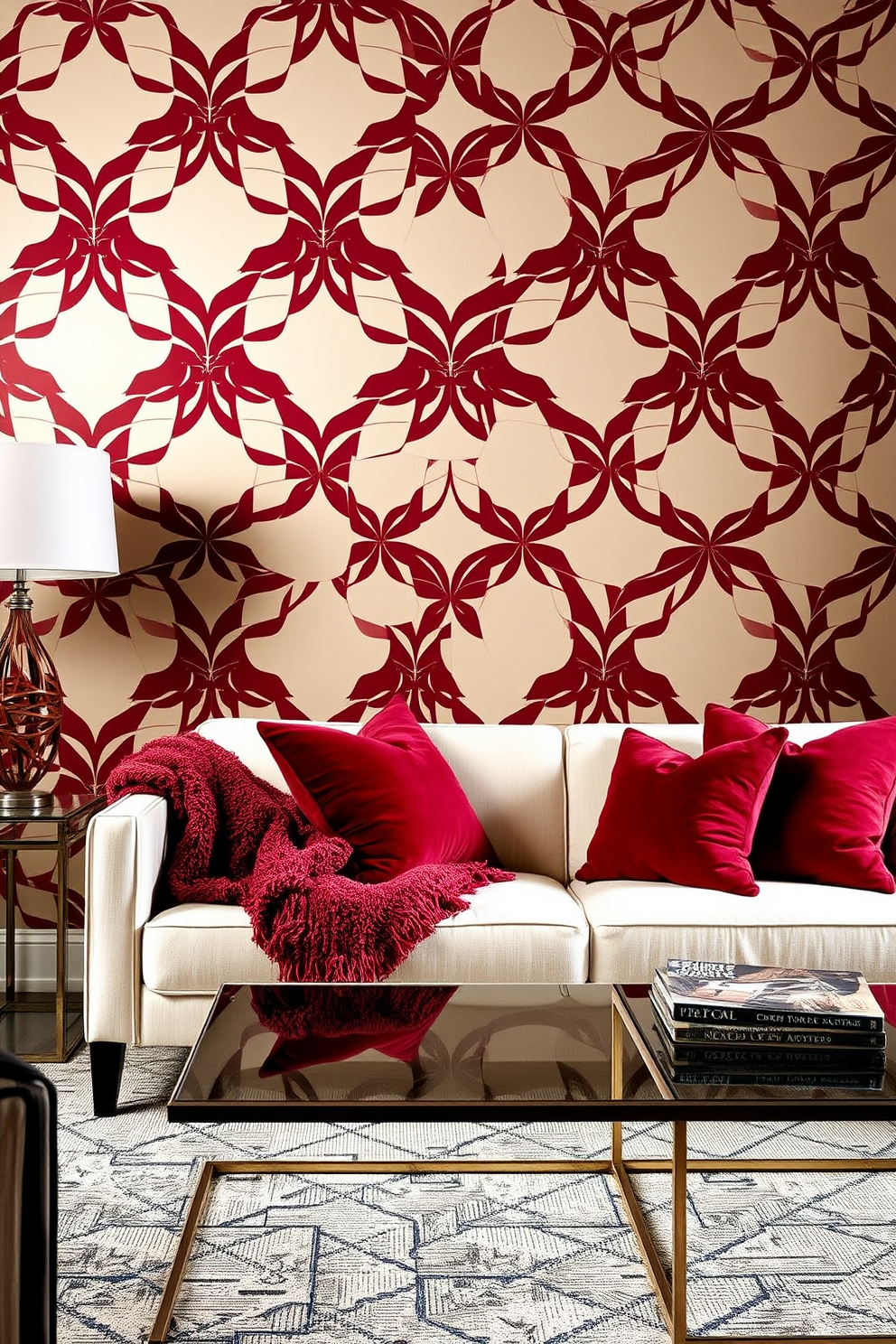 Maroon Wallpaper Decorating Ideas 4