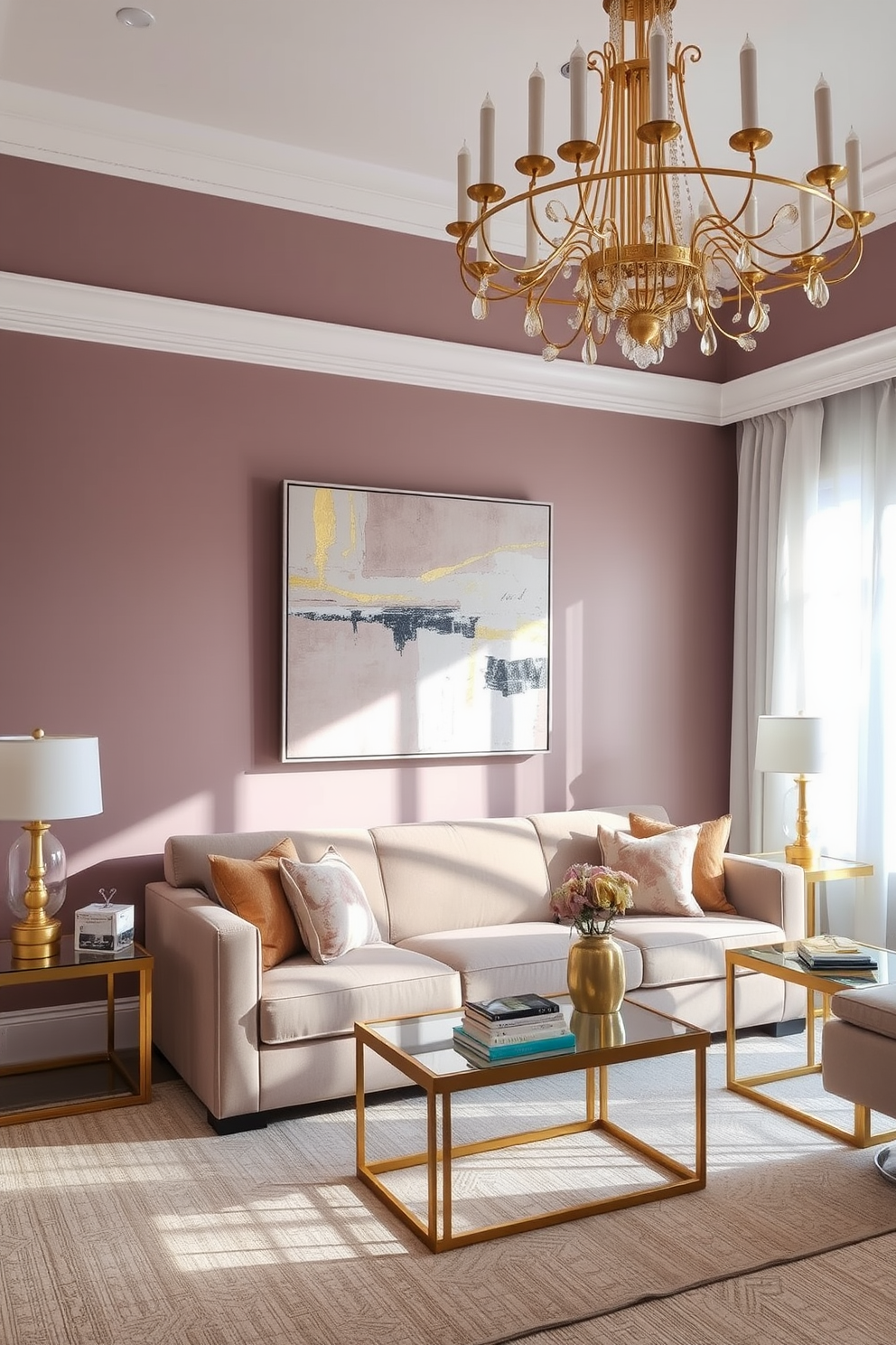 Mauve Wall Painting Ideas 11