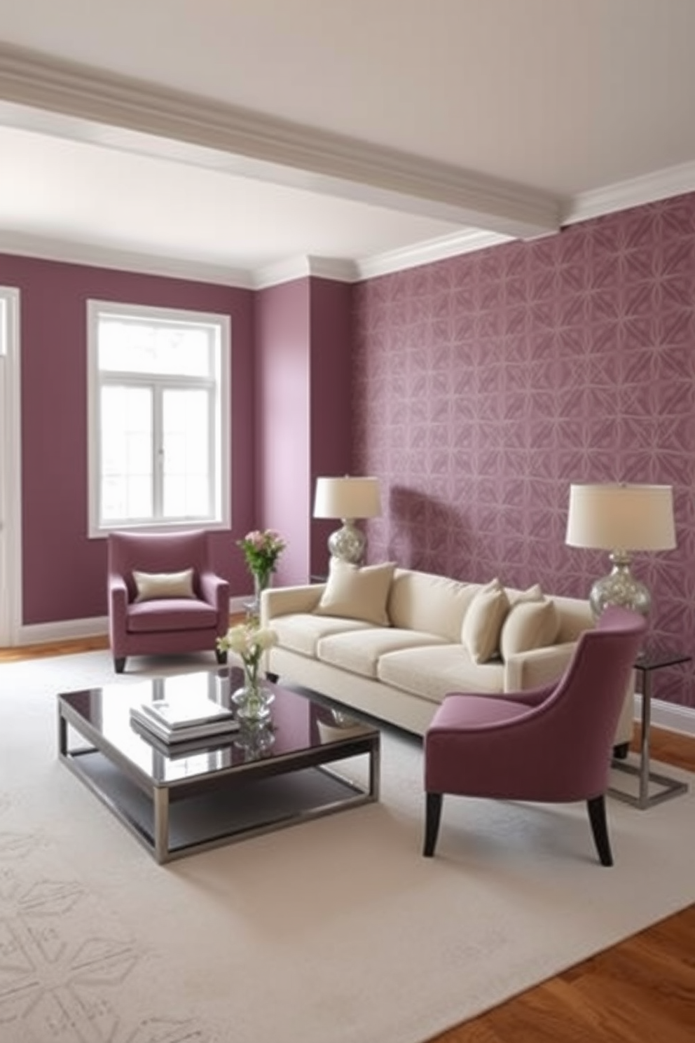 Mauve Wall Painting Ideas 14