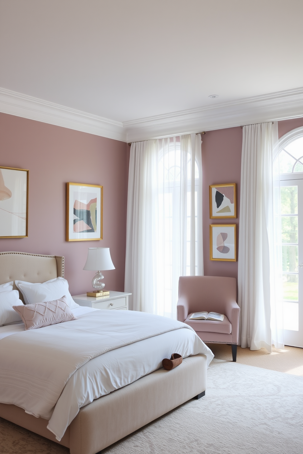 Mauve Wall Painting Ideas 21