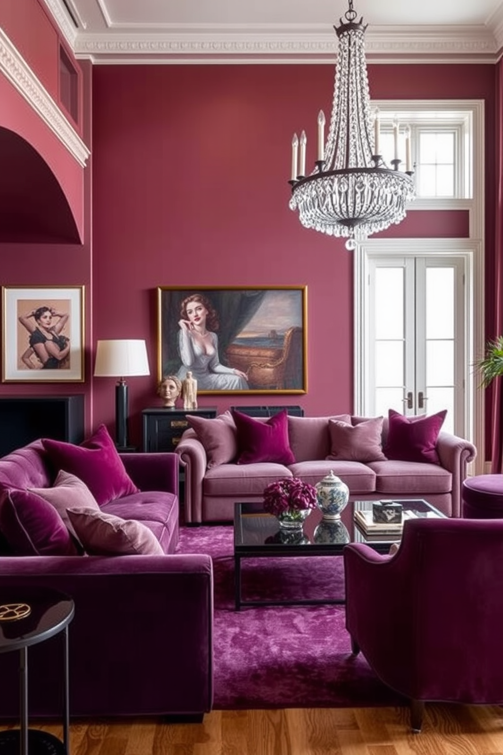 Mauve Wall Painting Ideas 24