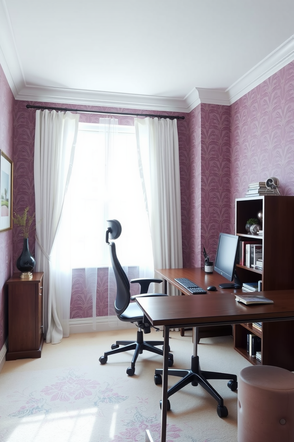 Mauve Wallpaper Decorating Ideas 11