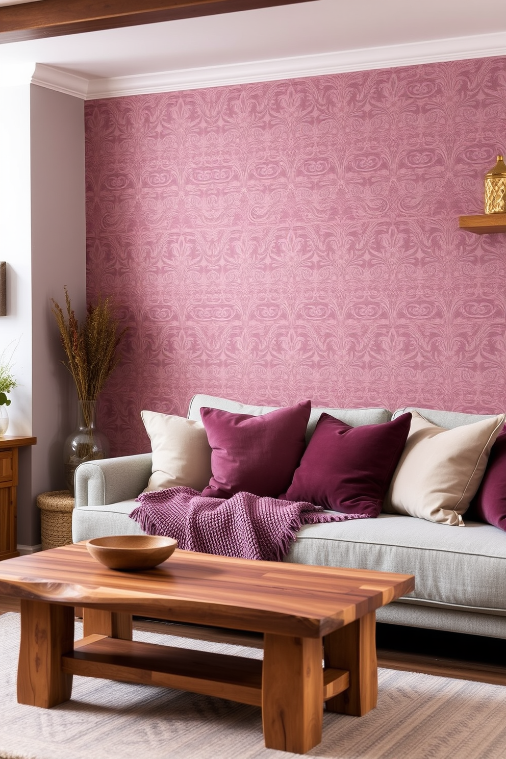 Mauve Wallpaper Decorating Ideas 26