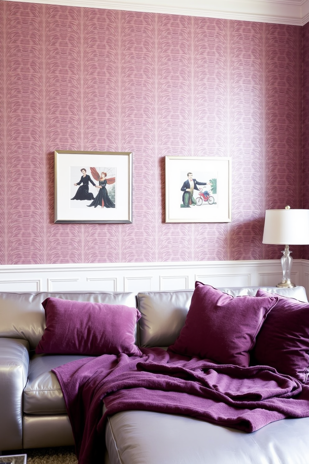 Mauve Wallpaper Decorating Ideas 27