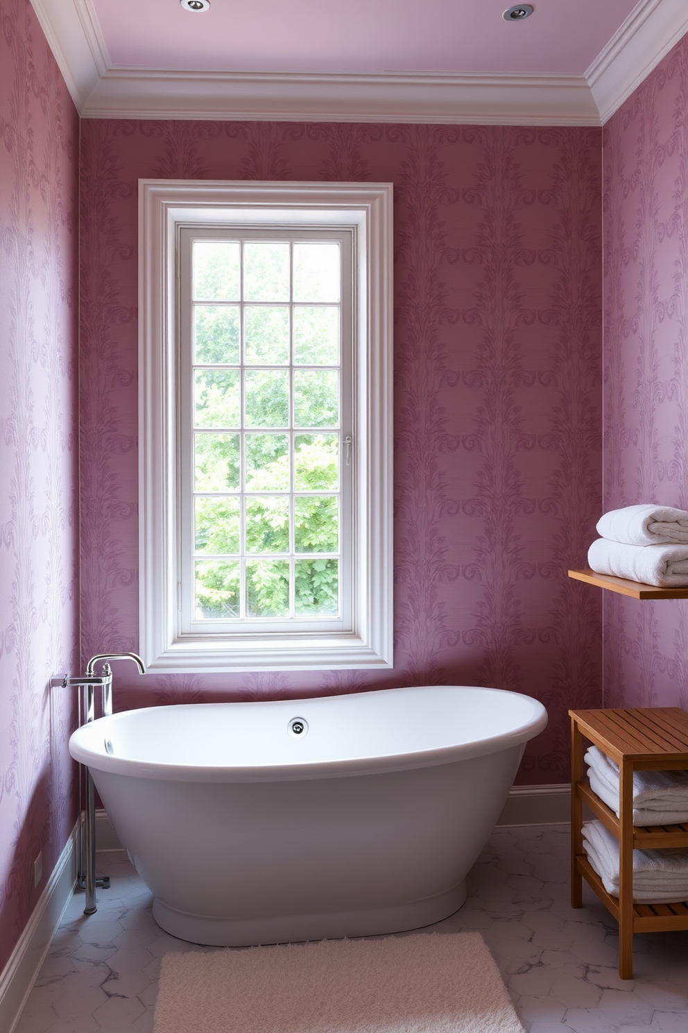 Mauve Wallpaper Decorating Ideas 29