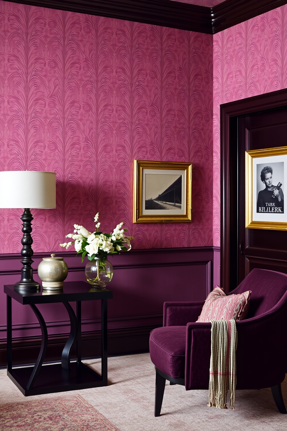 Mauve Wallpaper Decorating Ideas 6