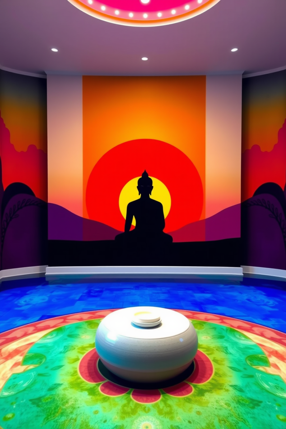 Meditation Room Wall Painting Ideas 7