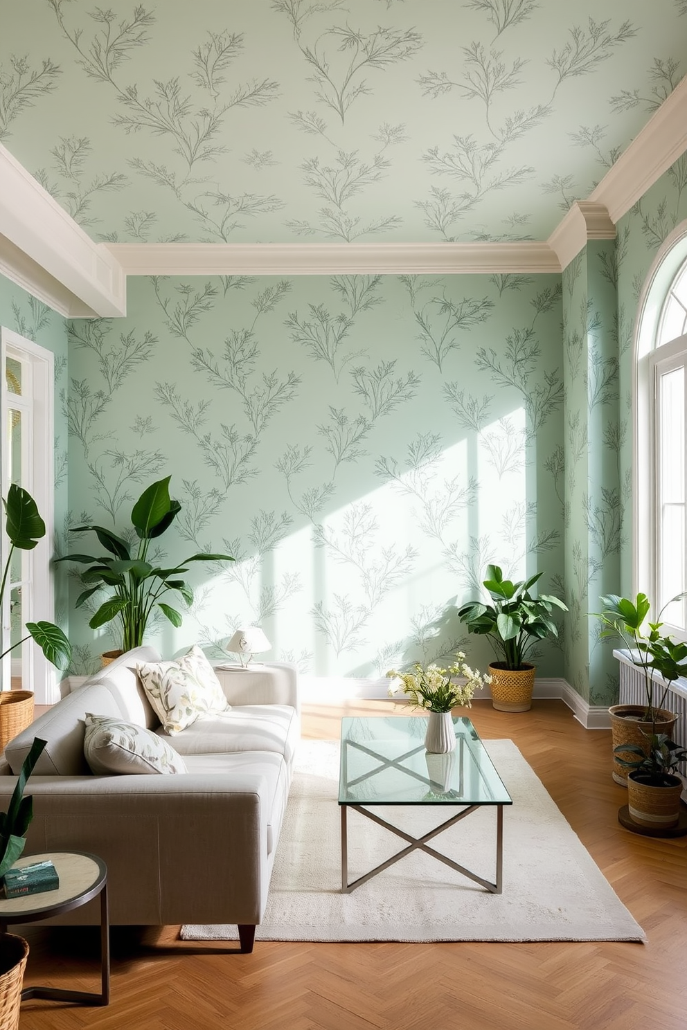 Mint Wallpaper Decorating Ideas 13