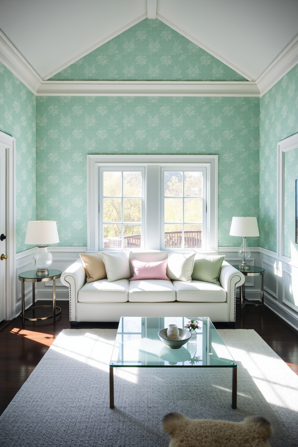 Mint Wallpaper Decorating Ideas 15