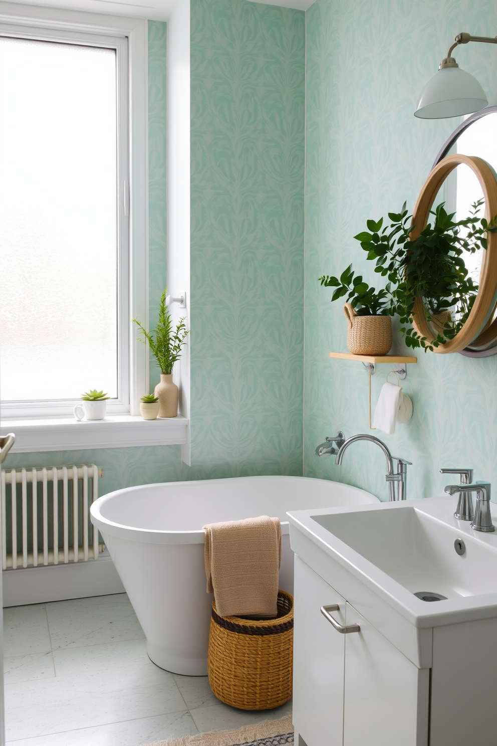 Mint Wallpaper Decorating Ideas 9