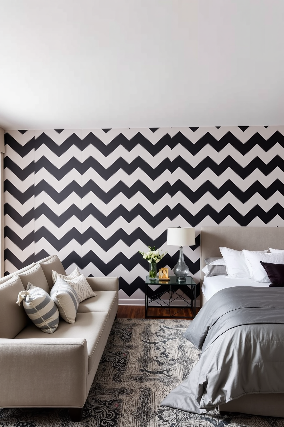 Monochrome Wallpaper Decorating Ideas 15