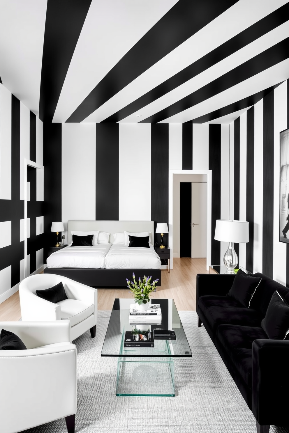 Monochrome Wallpaper Decorating Ideas 2