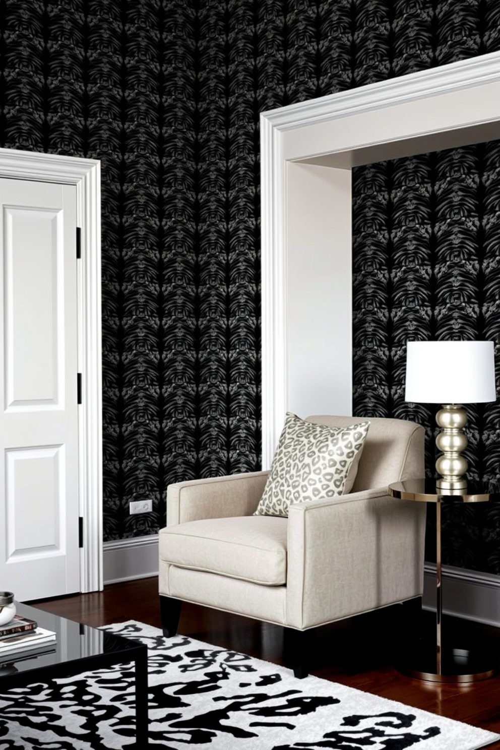 Monochrome Wallpaper Decorating Ideas 20