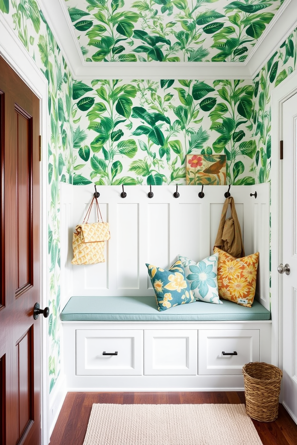 Mudroom Wallpaper Decorating Ideas 14