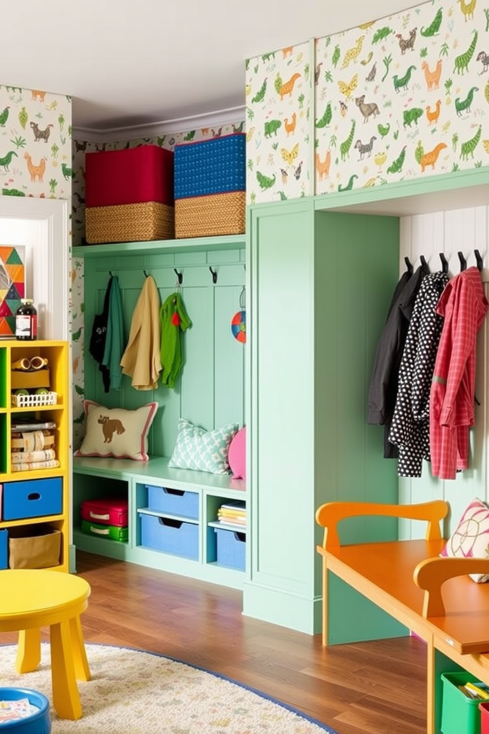 Mudroom Wallpaper Decorating Ideas 27